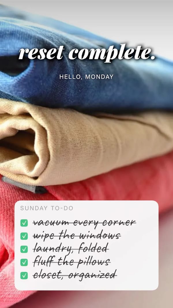 Sunday Reset