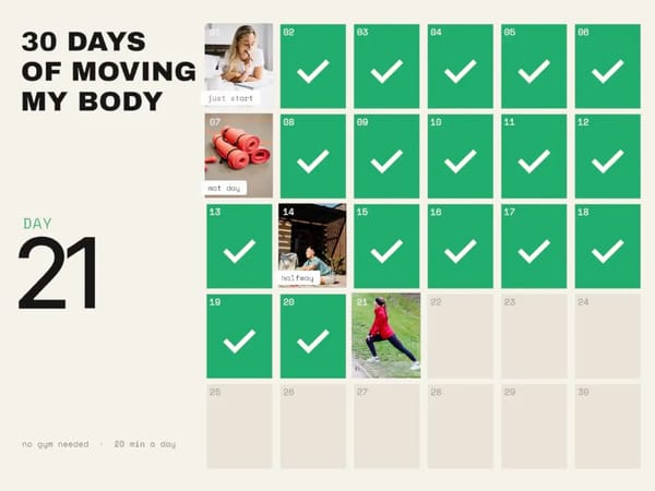 30-Day Challenge Calendar