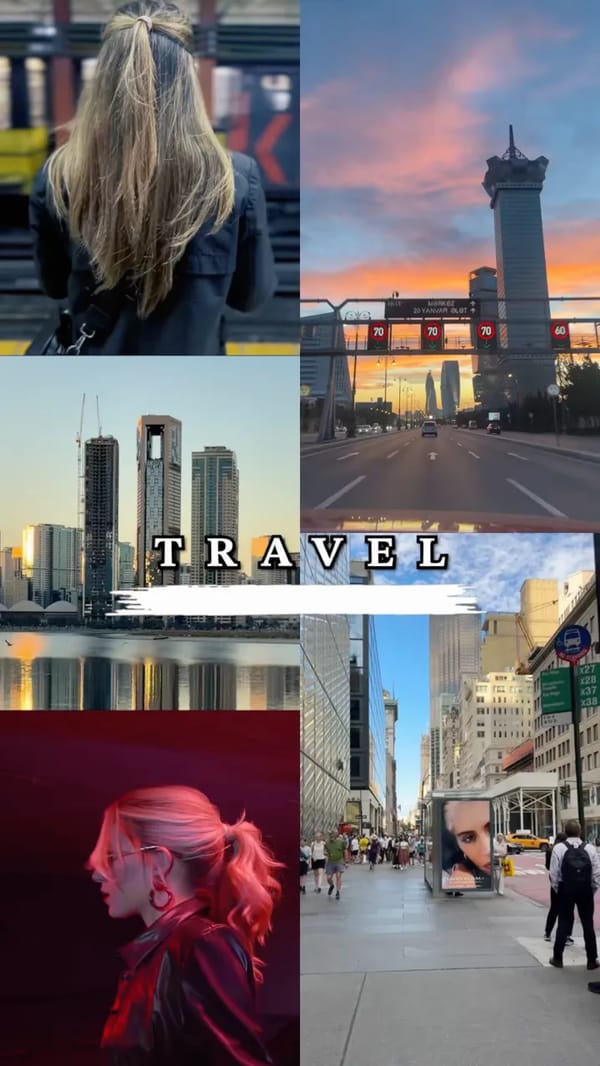 Five-Grid Travel Montage