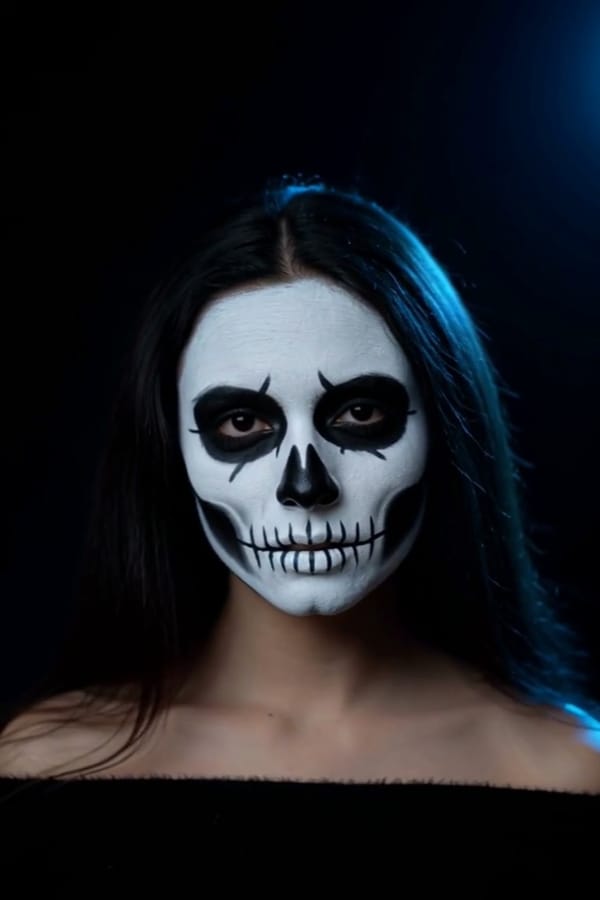 Skeleton Makeup Transition