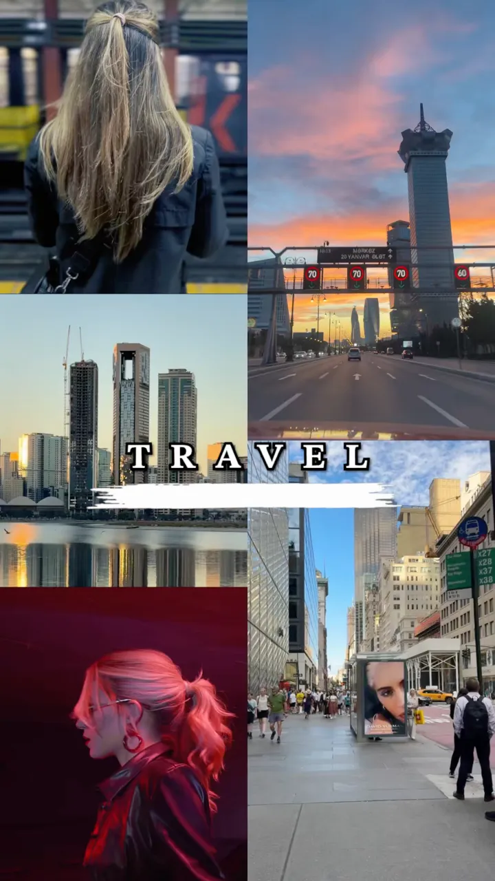 Five-Grid Travel Montage